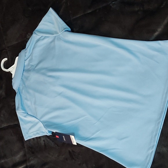 Girls Izod School Uniform Short Sleeve Polo Shirt - Light Blue - Picture 6 of 7